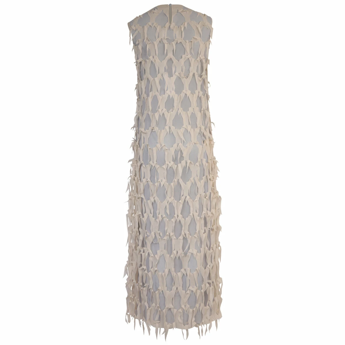 Maison Margiela Cut-Out Silk-Blend Dress In Cream - Elegant Women's Dress 1 Maison Margiela Cut-Out Silk-Blend Dress In Cream - Elegant Women's Dress