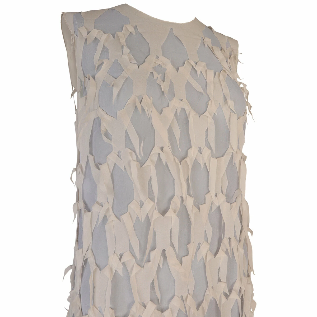 Maison Margiela Cut-Out Silk-Blend Dress In Cream - Elegant Women's Dress 2 Maison Margiela Cut-Out Silk-Blend Dress In Cream - Elegant Women's Dress - Image 2