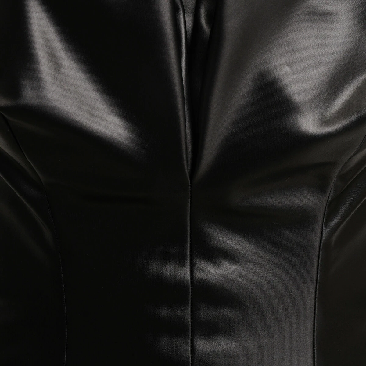 Maison Margiela Corset Satin Midi Dress In Black - Designer Women's Dress 3 Maison Margiela Corset Satin Midi Dress In Black - Designer Women's Dress - Image 3