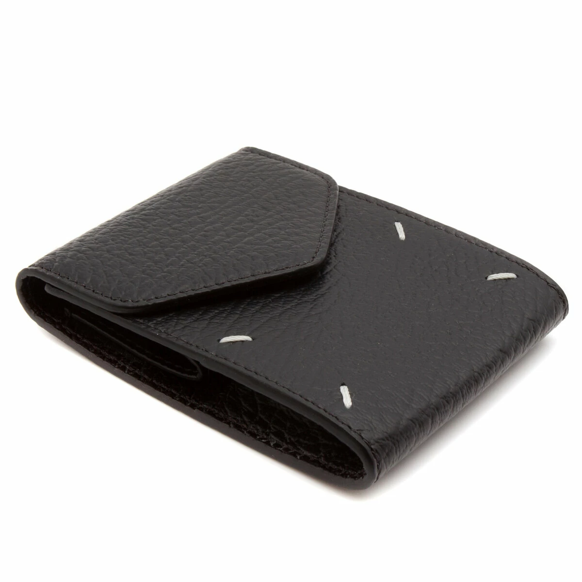 Maison Margiela Four Stitch Leather Credit Card Wallet - Black 2 Maison Margiela Four Stitch Leather Credit Card Wallet - Black - Image 2