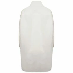 MM6 Maison Margiela Oversized Contrast Sleeve Two-Tone Shirt Dress in White/Black for Kids