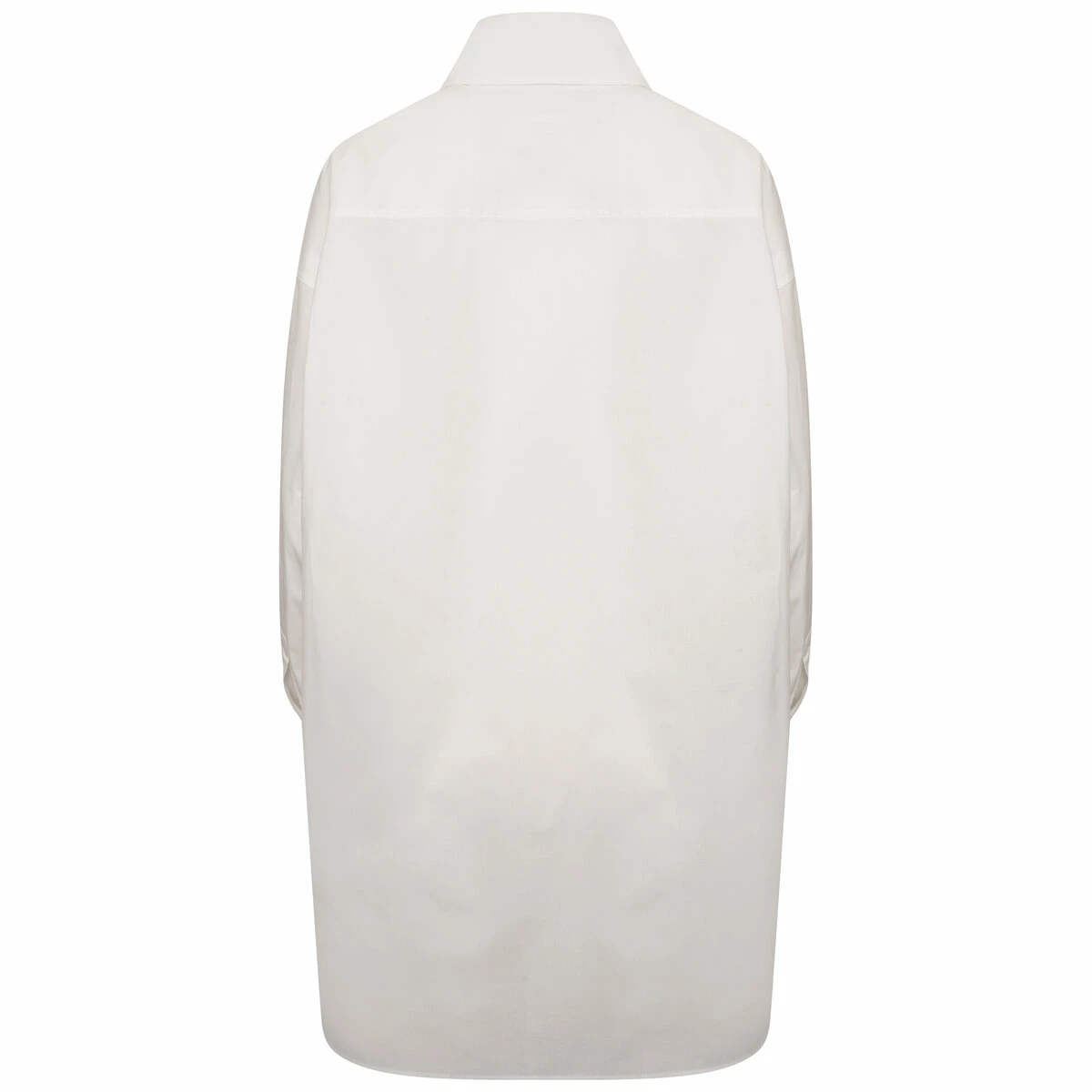 MM6 Maison Margiela Oversized Contrast Sleeve Two-Tone Shirt Dress in White/Black for Kids 1 MM6 Maison Margiela Oversized Contrast Sleeve Two-Tone Shirt Dress in White/Black for Kids