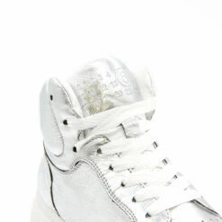 MM6 Maison Margiela Men's Silver High-Top Lace-Up Sneakers | Luxury Streetwear Footwear -Hervia Shop hervia.com s66ws0091 p5548 t9002 sneakers 1686043254S66WS0091 T9002 5