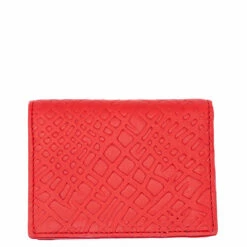 Comme Des Garçons SA0641ER Red Embossed Roots Leather Wallet for Men