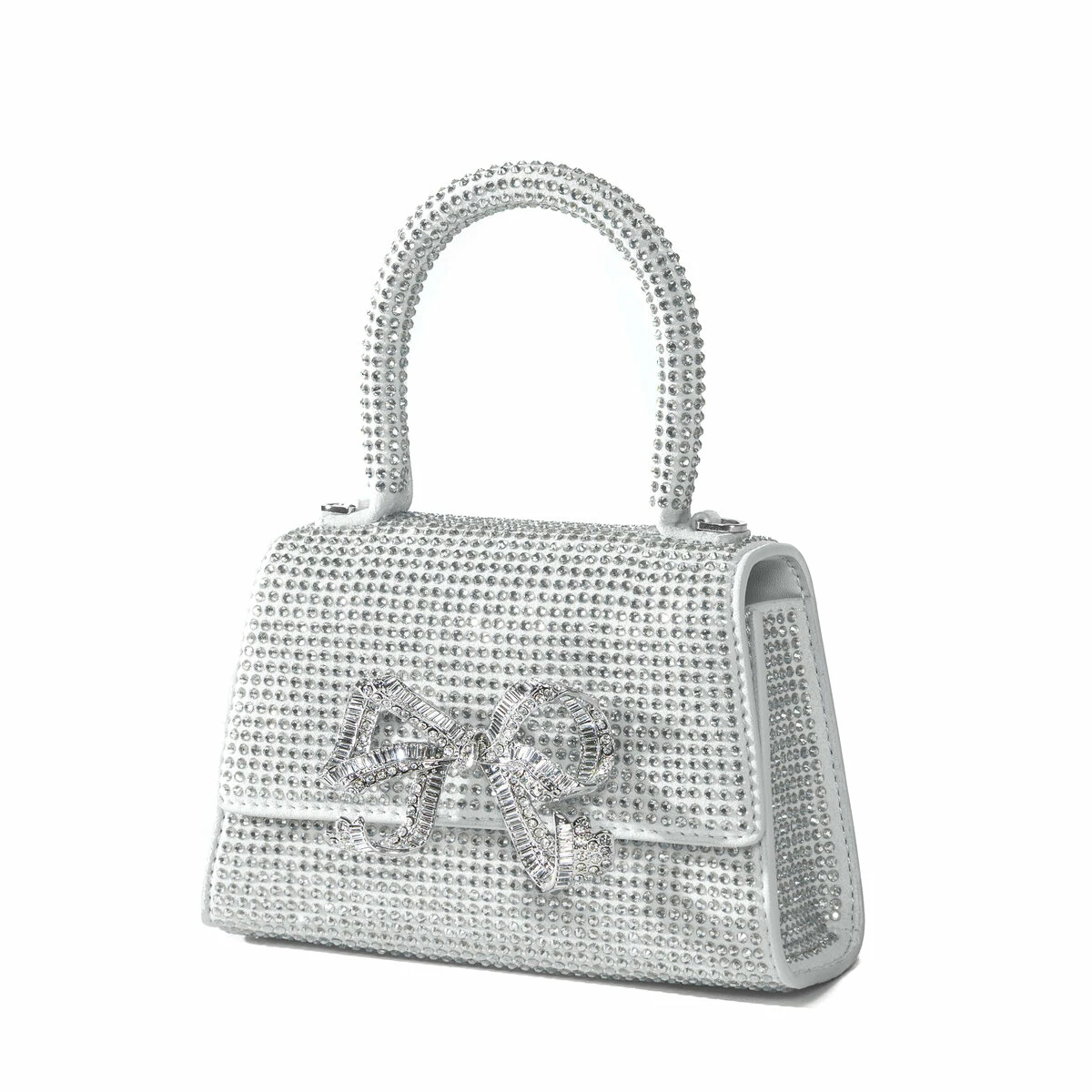 SELF PORTRAIT Diamanté Capri Micro Bag In Silver - Kids 3 SELF PORTRAIT Diamanté Capri Micro Bag In Silver - Kids - Image 3