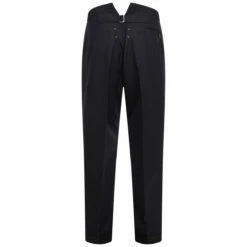 Maison Margiela Kids Herringbone Wool Pleated Trousers - Navy | Luxury Comfort