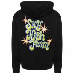 Sky High Farm Kangaroo Pocket Logo Print Hoodie - Black | Women's Designer Hoodies