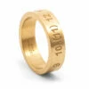 Maison Margiela Gold-Tone Engraved Numbers Logo Ring In Gold for Kids