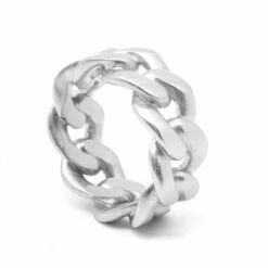 Maison Margiela Silver Chain-Style Ring for Kids - Elegant & Stylish