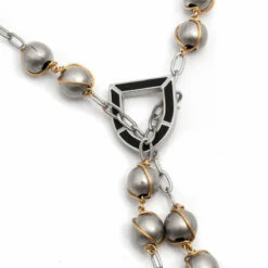 Maison Margiela Ball Chain Coin Pendant Necklace In Silver - Stylish Kids' Accessory