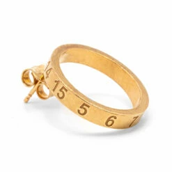 Maison Margiela Gold-Tone Numbers Logo Hoop Earrings | Stylish Kids Accessory