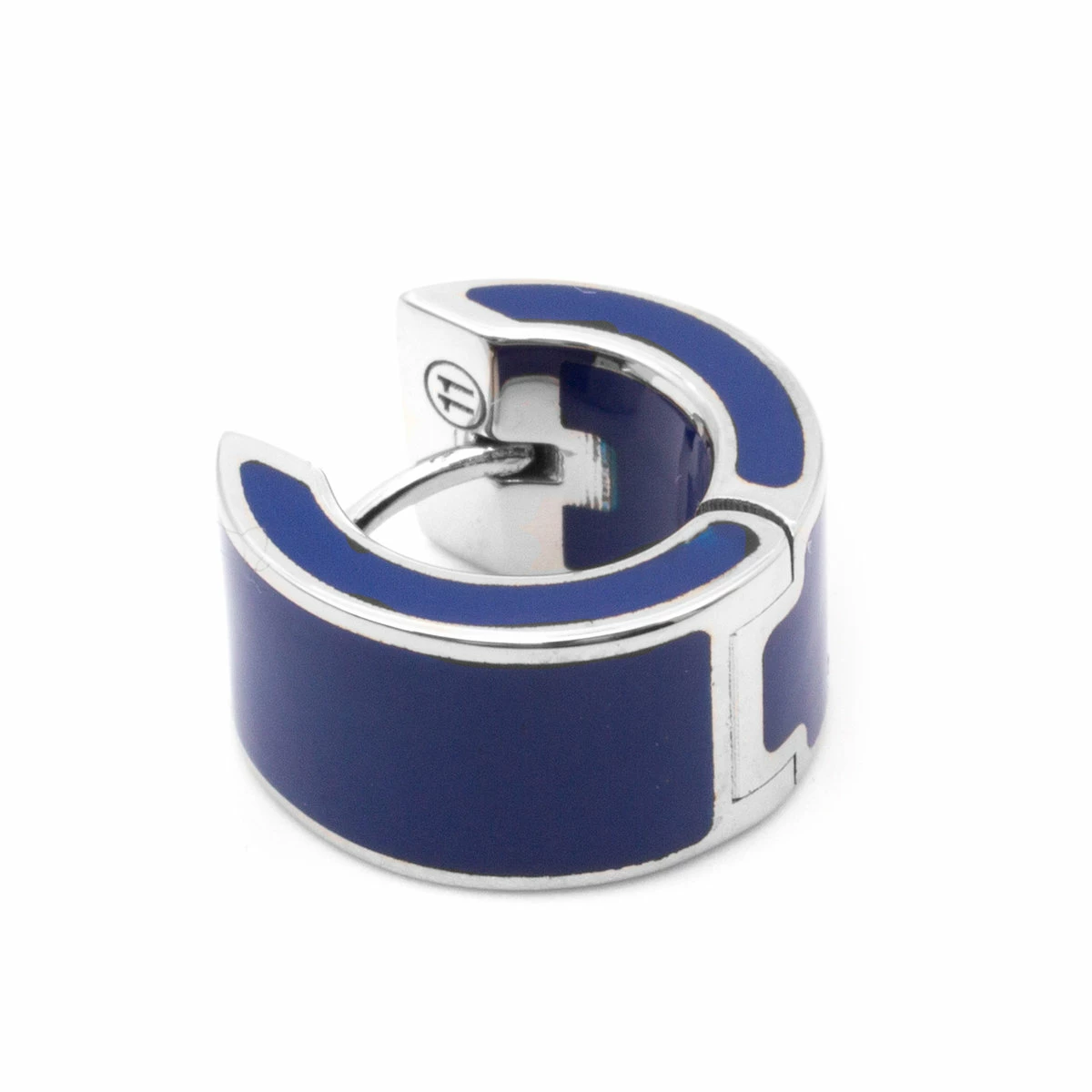 Maison Margiela Two-Tone Hoop Earring Blue In Blue – Stylish Kids' Accessory 1 Maison Margiela Two-Tone Hoop Earring Blue In Blue – Stylish Kids' Accessory