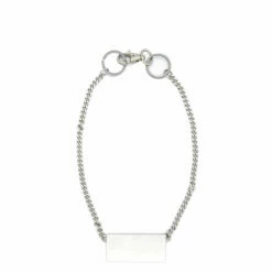 MM6 Maison Margiela Logo Chain Necklace In Silver for Kids