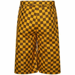 JW Anderson Men's Skater Shorts in Yellow/Pecan | Designer Shorts