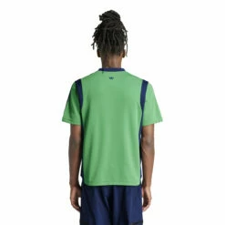 Adidas X Wales Bonner Green Football T-Shirt | Men's Designer Tee -Hervia Shop hervia.com wb ftbl shirt col. vivgrn 1699285973IT9782 6 APPAREL On Model Back View white