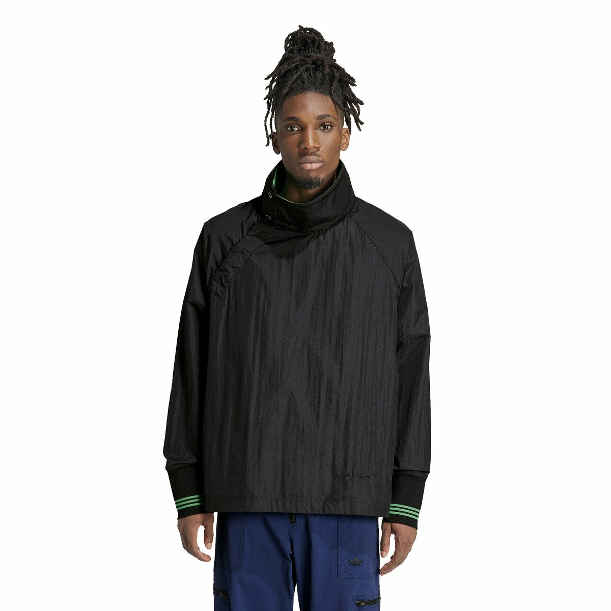Adidas X Wales Bonner Black Nylon Track Top - Women's Designer Jacket 2 Adidas X Wales Bonner Black Nylon Track Top - Women's Designer Jacket - Image 2