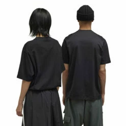 Y-3 Graphic Short Sleeve Tee In Black | Men's Designer T-Shirts -Hervia Shop hervia.com y 3 graphic short sleeve tee 1696325645IT7521 11 APPAREL On Model Standard Unisex Back View white