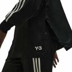 Y-3 Tech Silk Hooded Jacket In Black | Designer Women's Jackets & Coats -Hervia Shop hervia.com y 3 iq1798 3s tch slk hood col. black tech silk hooded jacket 1690554483IQ1798 8 APPAREL On Model Detail View 1 white