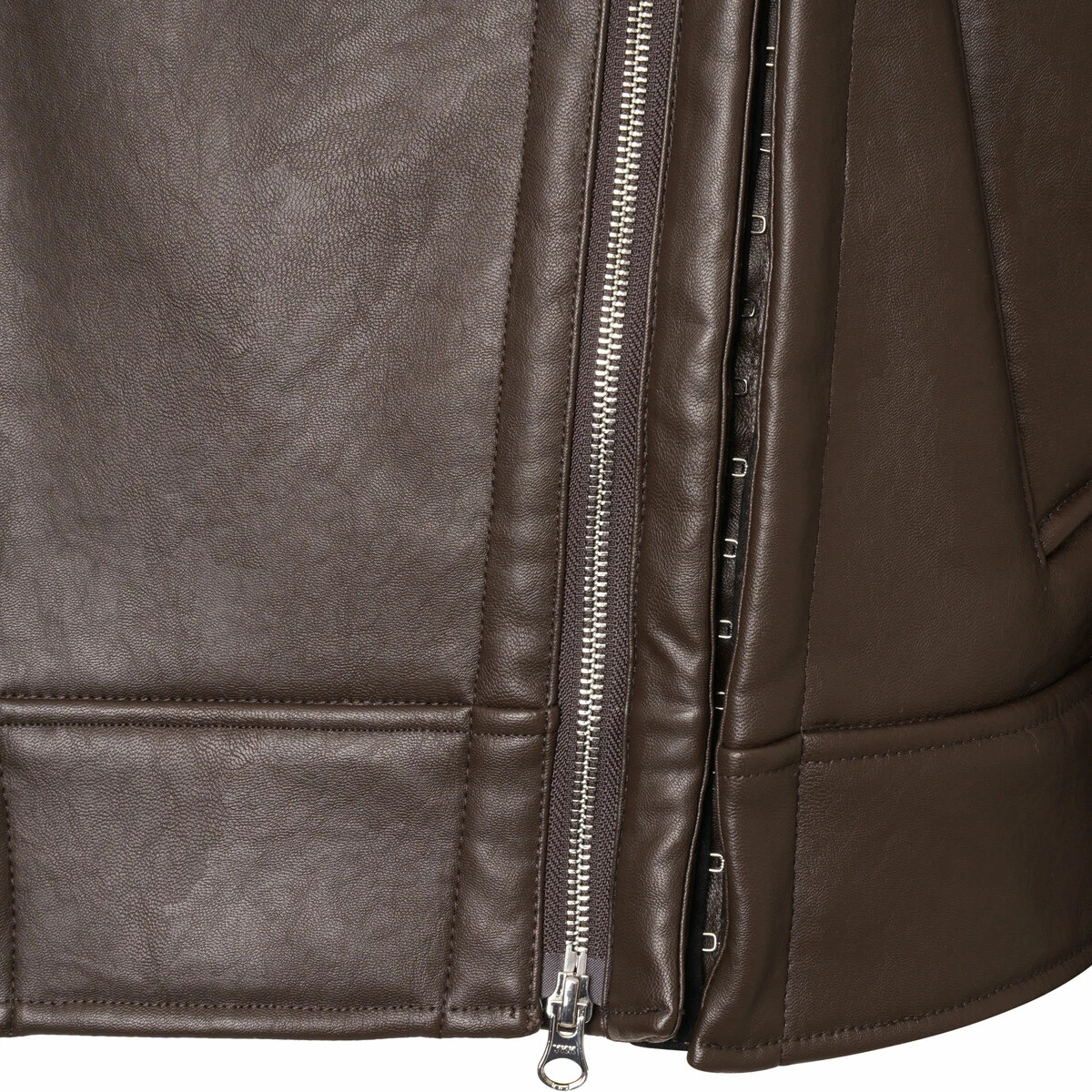 Y/Project Brown Hook And Eye Shearling Jacket | Designer Women's Coat 2 Y/Project Brown Hook And Eye Shearling Jacket | Designer Women's Coat - Image 2