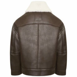 Y/Project Brown Hook And Eye Shearling Jacket | Designer Women's Coat