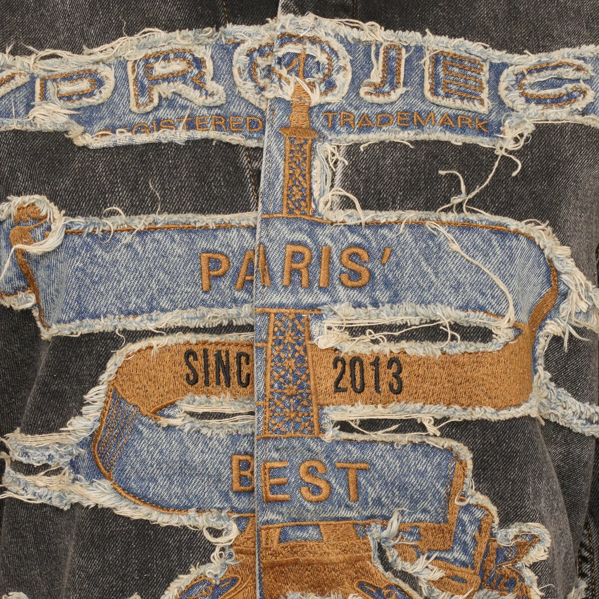 Y/Project Paris' Best Patch Denim Dress In Vintage Black | Designer Womens Dress 2 Y/Project Paris' Best Patch Denim Dress In Vintage Black | Designer Womens Dress - Image 2