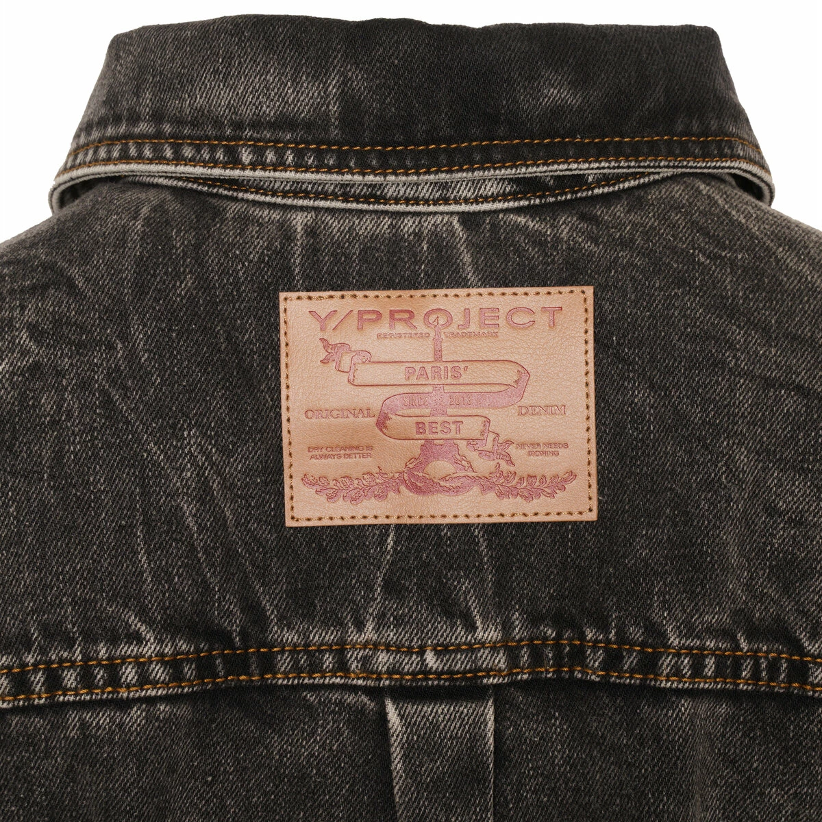 Y/Project Paris' Best Patch Denim Dress In Vintage Black | Designer Womens Dress 3 Y/Project Paris' Best Patch Denim Dress In Vintage Black | Designer Womens Dress - Image 3