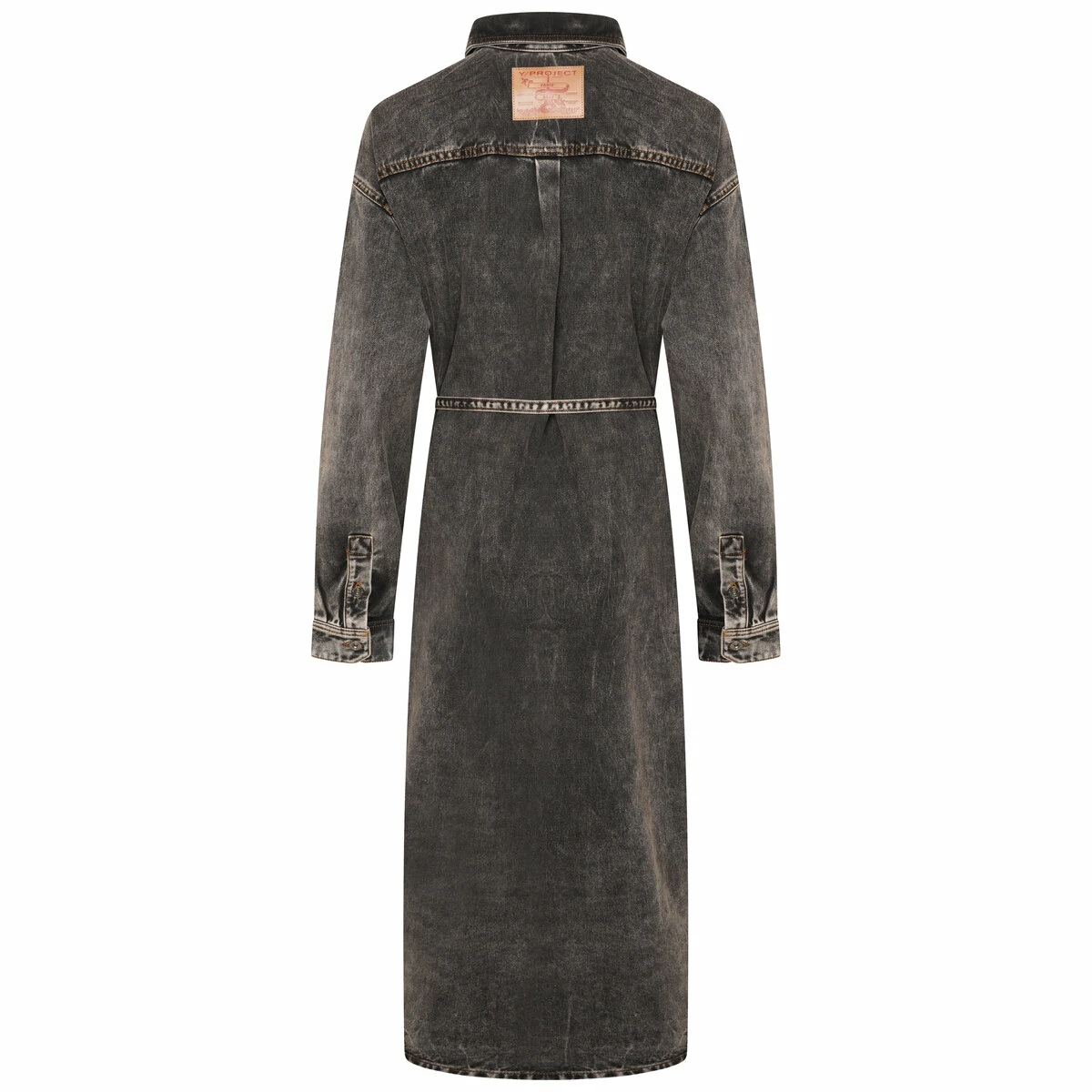 Y/Project Paris' Best Patch Denim Dress In Vintage Black | Designer Womens Dress 1 Y/Project Paris' Best Patch Denim Dress In Vintage Black | Designer Womens Dress