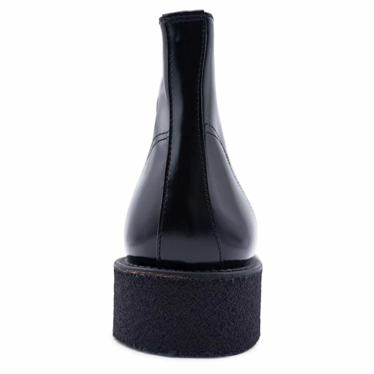 Yohji Yamamoto High Gloss Demi Boots for Men - Black 4 Yohji Yamamoto High Gloss Demi Boots for Men - Black - Image 4