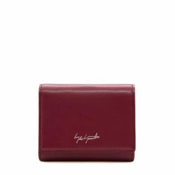 Yohji Yamamoto Tri-Fold Wallet In Bordeaux - Premium Designer Wallet for Men
