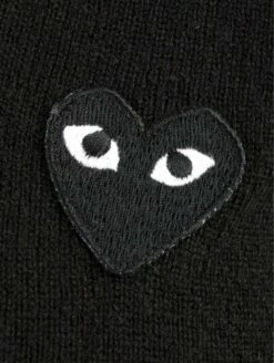 Comme Des Garçons PLAY N017 Black Heart V-Neck Jumper - Black -Hervia Shop httpswww.hervia.comimagesproductszoom1354802054 38889700