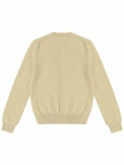 Comme des Garçons PLAY N065 White Heart Cardigan Beige - Women's Designer Knitwear