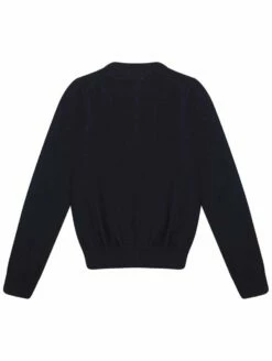 Comme Des Garçons PLAY N061 White Heart Cardigan Navy In Navy - Women's Knitwear