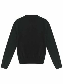 Comme Des Garçons PLAY N061 White Heart Cardigan Black In Black | Women's Knitwear